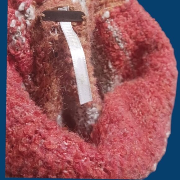 Free People Colorful Striped Cropped Sweater With Cowl Neck Size Small - Picture 7 of 9